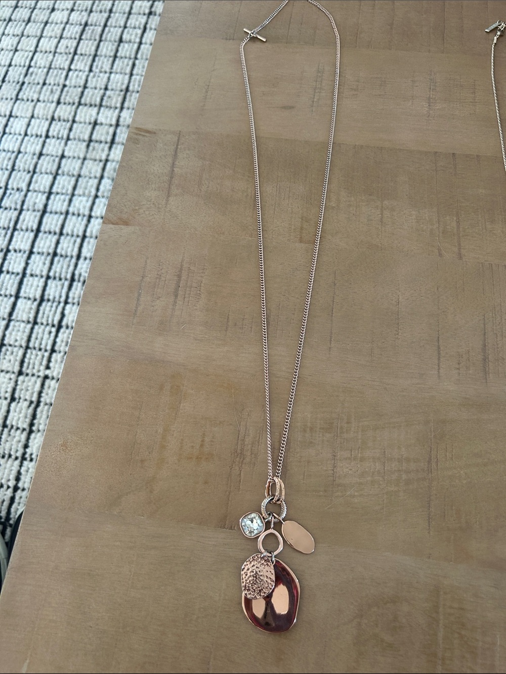 Premier Rose Gold Multi-Charm Pendant Necklace with Crystal